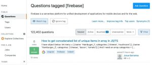 questions tagged firebase on stackoverfow.com